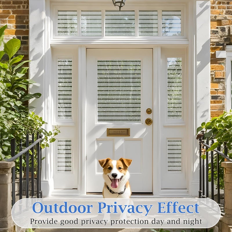 Viseeko Window Privacy Film, Blinds Style Frosted Vinyl for Glass Windows Decorative Static Cling Anti Uv Film for Home,Glass Door,Bathroom,Office - Image 5